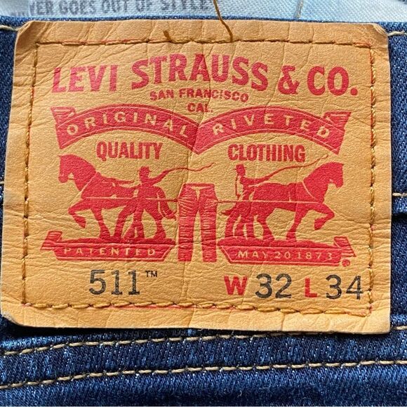 Levi's 511 Blue Jeans Size 32 - Picture 3 of 14